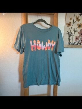 Women's Teal 'Howdy' Graphic Tee - Teal